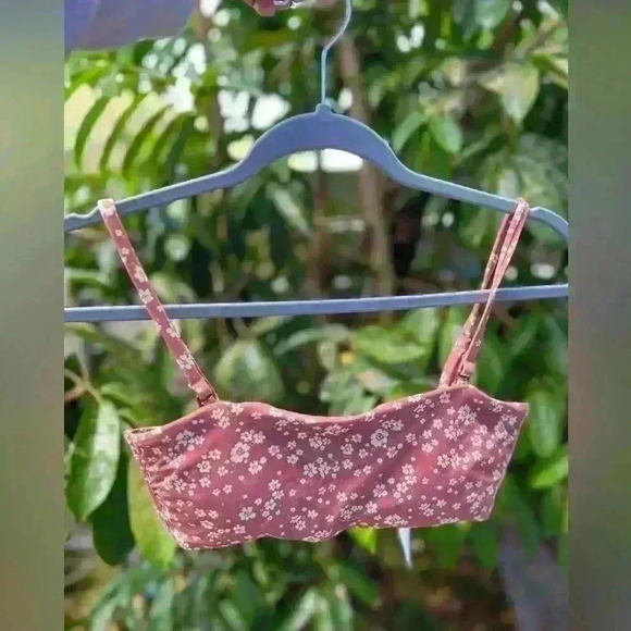 Andie Other - $70 Andie Swim Bora Bora‎ Top Ditsy Floral Rose Pink Size Feminine Girly Dainty